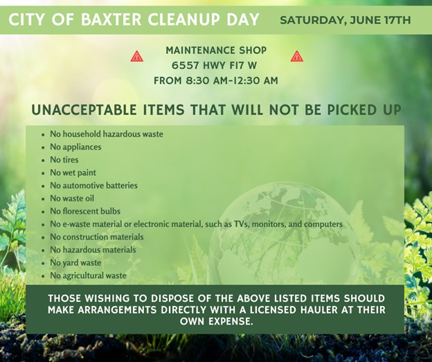 Baxter Clean Up Day