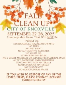 Knoxville 2025 Fall Clean Up