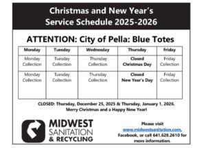 City of Pella Christmas - New Years 2025